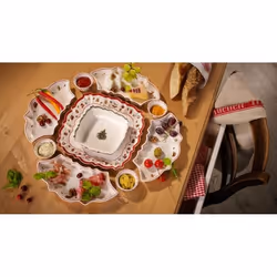 Villeroy & Boch 1485853877 Plat de service Porcelaine Multicolore Carré Bol de service