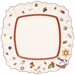 Villeroy & Boch 1485852629, Assiette de dîner, Carré, Porcelaine, Multicolore, 285 mm, 285 mm