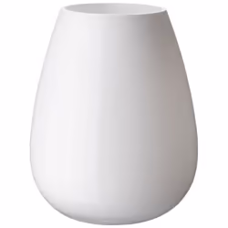 Villeroy &amp; Boch 1173021022, Vase rond, Verre, Blanc, Blanc, Drop, 228 mm