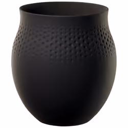 Villeroy & Boch 10-1682-5511, Vase en forme d'amphore, Porcelaine, Noir, 175 mm, 2,455 L, 165 mm