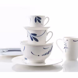 Villeroy & Boch Old Luxembourg Brindille Bol de riz 0,65 L Rond Porcelaine Bleu, Blanc 1 pièce(s)