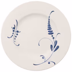 Villeroy & Boch Old Luxembourg Brindille, Assiette de dîner, Rond, Porcelaine, Bleu, Blanc, Old Luxembourg Brindille, 27 cm