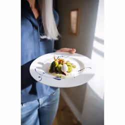 Villeroy & Boch Old Luxembourg Brindille Assiette de dîner Rond Porcelaine Bleu, Blanc 1 pièce(s)