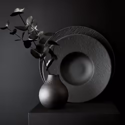 Villeroy & Boch Manufacture Rock Assiette pour pâtes Rond Porcelaine Noir 1 pièce(s)