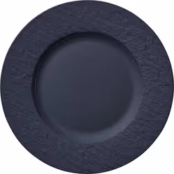 Villeroy & Boch Manufacture Rock, Assiette de dîner, Rond, Porcelaine, Noir, 27 cm, 270 mm