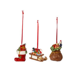 Villeroy & Boch Nostalgic Ornaments Décoration de noël traditionnelle Porcelaine Multicolore 3 pièce(s)