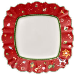 Villeroy & Boch Toy's Delight Assiette de dîner Carré Porcelaine Vert, Rouge, Blanc 1 pièce(s)