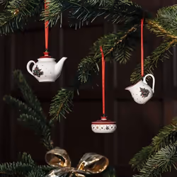 Villeroy & Boch Toy's Delight Décoration de noël traditionnelle Porcelaine Vert, Rouge, Blanc 3 pièce(s)