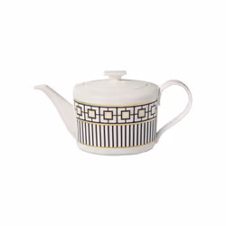 Villeroy & Boch 1046520460, Théière simple, 1200 ml, Noir, Or, Blanc, Porcelaine, 800 g