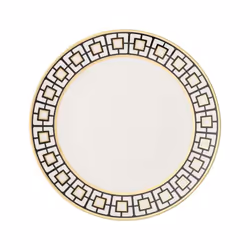 Villeroy & Boch MetroChic, Assiette de dîner, Rond, Porcelaine, Noir, Or, Blanc, 27,2 cm, 20 mm
