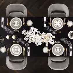 Villeroy & Boch MetroChic Assiette de dîner Rond Porcelaine Noir, Or, Blanc 1 pièce(s)