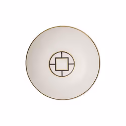 Villeroy & Boch MetroChic, Assiette à soupe, Rond, Porcelaine, Noir, Or, Blanc, 0,8 L, 22 cm