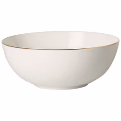 Villeroy & Boch Anmut Gold, Saladier, Rond, Porcelaine, Or, Blanc, Anmut Gold, 23 cm
