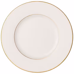 Villeroy & Boch Anmut Gold, Assiette de petit-déjeuner, Rond, Porcelaine, Or, Blanc, Anmut Gold, 22 cm