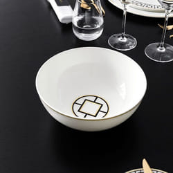 Villeroy & Boch MetroChic Saladier Rond Porcelaine Noir, Or, Blanc 1 pièce(s)