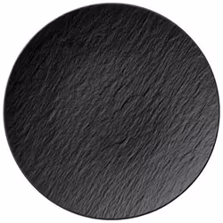 Villeroy & Boch 1042392630, Assiette à soupe, Rond, Porcelaine, Noir, 25 cm, 600 g