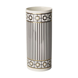 Villeroy & Boch 1044835070 vase Vase cylindrique Porcelaine Noir, Or, Blanc