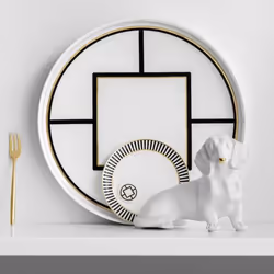Villeroy & Boch MetroChic Noir, Or, Blanc Porcelaine