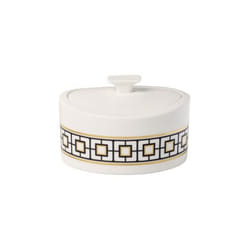 Villeroy & Boch 1044838230 pot Ovale Porcelaine Noir, Or, Blanc