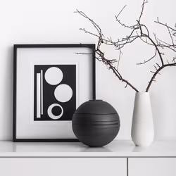 Villeroy & Boch Iconic boule black Porcelaine Noir Rond Plateau de service