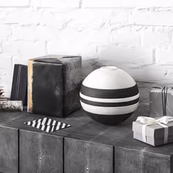 Villeroy & Boch Iconic La Boule Porcelaine Noir, Blanc Rond Plateau de service