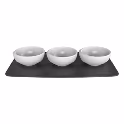 Villeroy & Boch New Moon, Ensemble de bols, Rond, Porcelaine, Noir, Blanc, Mat, 3 personne(s)