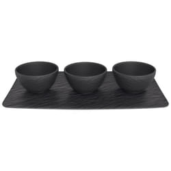 Villeroy & Boch Rock Bol à en-cas Rond Porcelaine Noir 3 pièce(s)