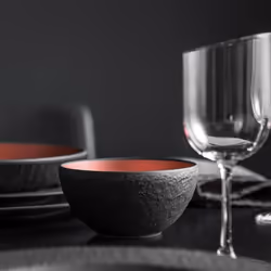 Villeroy & Boch Rock Glow Saladier Rond Porcelaine Noir, Cuivre 1 pièce(s)