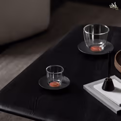 Villeroy & Boch Rock Glow soucoupe Porcelaine Noir, Cuivre