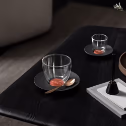 Villeroy & Boch Rock Glow soucoupe Porcelaine Noir, Cuivre