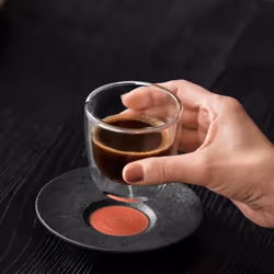Villeroy & Boch Rock Glow soucoupe Porcelaine Noir, Cuivre