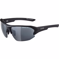 Alpina Sports LYRON HR, Lunettes Multi-sport, Demi-contour, Noir, Plastique, Noir, Plastique