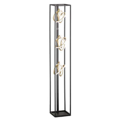 Lampadaire lampadaire lampe design variateur led 3 niveaux noir or h 130 cm