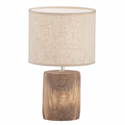 TRIO 50586, Beige, Bois, Béton, Textile, IP20, II, Type C, E14
