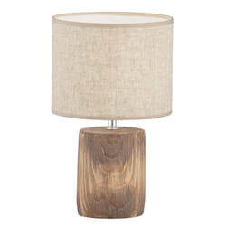 TRIO 50586 lampe de table E14 40 W Beige, Bois