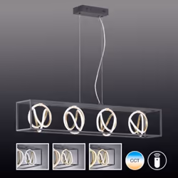 Suspensionr Led Gisi de chez Fisher & Honsel. Led intégrées. Température de couleur et intensité lumineuse variables avec tél ...