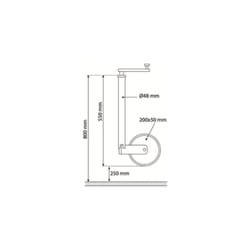 Al-ko - roue jockey roue acier diametre 200mm-max 150KG -S18025