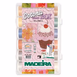 Madeira Cotona 50, Machine à coudre, Multicolore, Coton, 1000 m
