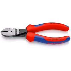 Knipex 74 02 160, Pince diagonale, 2 mm, Acier, Plastique, Bleu, Rouge, 57 mm