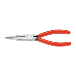 Pince a becs demi-ronds av lame poli revetement plastique machoire droite. Longueur 140 mm