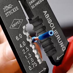 Knipex 97 21 215 B Pince à sertir Noir, Bleu, Rouge - Vue supplémentaire 6