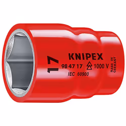 Knipex 98 47 17, Article unique, Adaptateur de douille, Acier chromé au vanadium, 17 mm, 1 pièce(s)