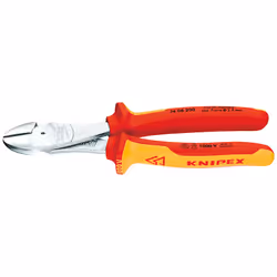Knipex 74 06 180, Pince diagonale, Sulfate de chondroïtine, Plastique, Orange, Rouge, 180 mm, 280 g