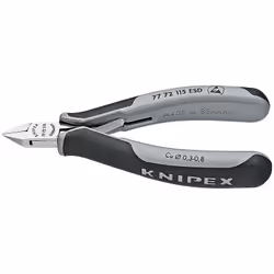 Knipex 77 72 115 ESD, Pince diagonale, Acier, Plastique, Noir, Gris, 115 mm, 69 g