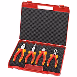 Knipex 00 20 15, Ensemble de pinces, Acier, Polypropylène (PP), Rouge, Jaune, 1,43 kg
