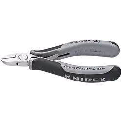 Knipex 77 12 115 ESD, Pince diagonale, Acier, Plastique, Noir, Gris, 115 mm, 80 g