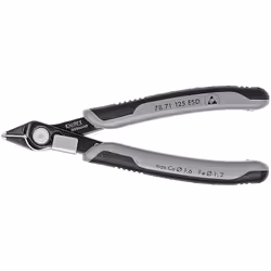 Knipex 78 71 125 ESD, Pince diagonale, Acier inoxydable, Acier, Plastique, Noir, Gris, 125 mm, 57 g