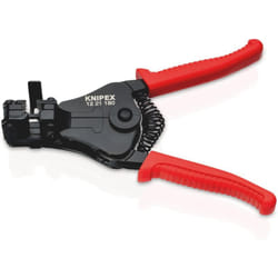 Knipex - 12 21 180 sb Pince à dénuder avec couteaux de forme gainées en plastique noire laquée 180 mm (carte LS/blister)