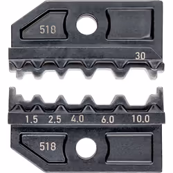97 49 30 Matrice de sertissage Application : connecteurs à sertir non isolés conformes DIN 46267 1,5 - 4,0 et 6,0 + 10,0 mm². ...