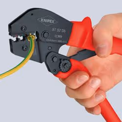 Knipex 97 52 05 SB Pince à sertir Noir, Rouge
